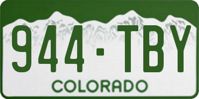 CO license plate 944TBY