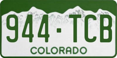 CO license plate 944TCB