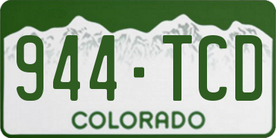 CO license plate 944TCD
