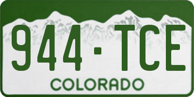 CO license plate 944TCE