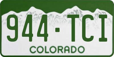 CO license plate 944TCI