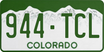 CO license plate 944TCL