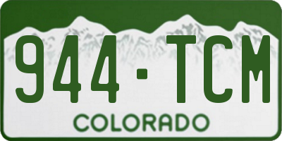 CO license plate 944TCM