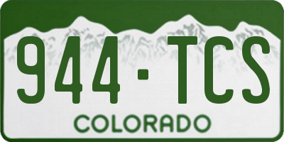 CO license plate 944TCS