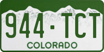 CO license plate 944TCT
