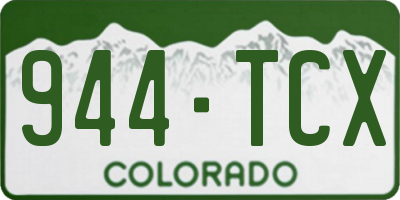 CO license plate 944TCX