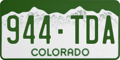CO license plate 944TDA