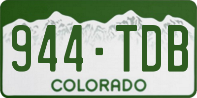 CO license plate 944TDB
