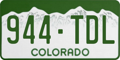 CO license plate 944TDL