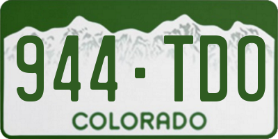 CO license plate 944TDO