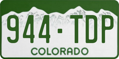CO license plate 944TDP