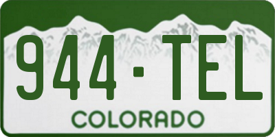 CO license plate 944TEL