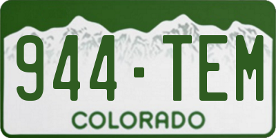 CO license plate 944TEM