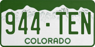CO license plate 944TEN