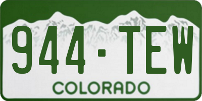 CO license plate 944TEW