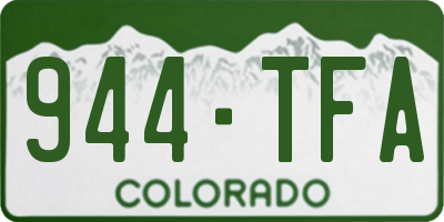 CO license plate 944TFA