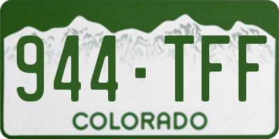 CO license plate 944TFF