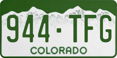 CO license plate 944TFG