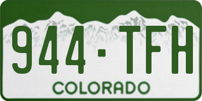 CO license plate 944TFH