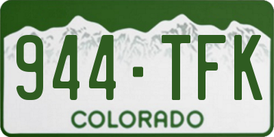 CO license plate 944TFK