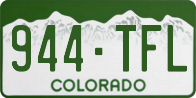 CO license plate 944TFL