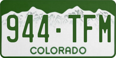 CO license plate 944TFM