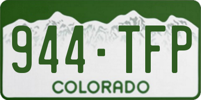 CO license plate 944TFP