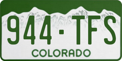CO license plate 944TFS