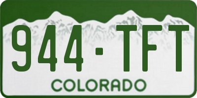 CO license plate 944TFT