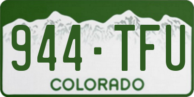 CO license plate 944TFU