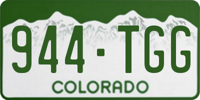CO license plate 944TGG