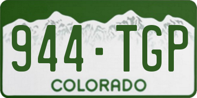 CO license plate 944TGP