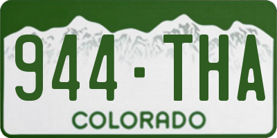 CO license plate 944THA