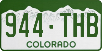 CO license plate 944THB