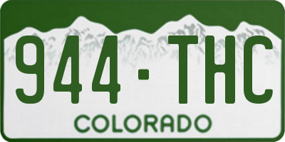 CO license plate 944THC