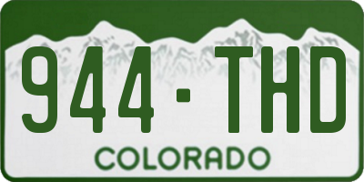 CO license plate 944THD