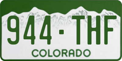 CO license plate 944THF