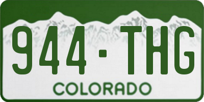 CO license plate 944THG