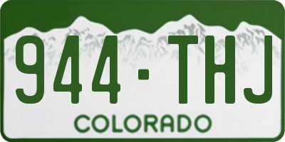 CO license plate 944THJ