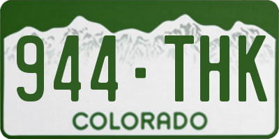 CO license plate 944THK