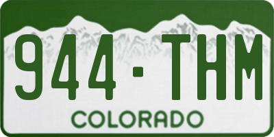 CO license plate 944THM