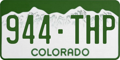 CO license plate 944THP