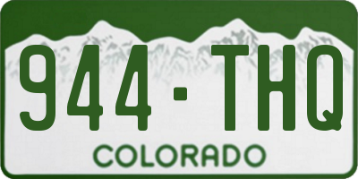 CO license plate 944THQ