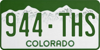 CO license plate 944THS