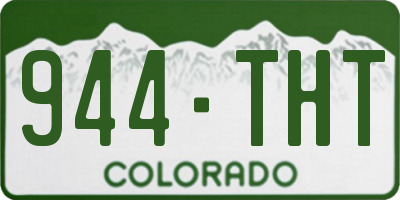 CO license plate 944THT