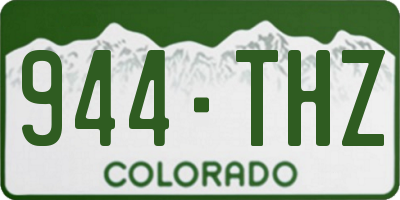 CO license plate 944THZ