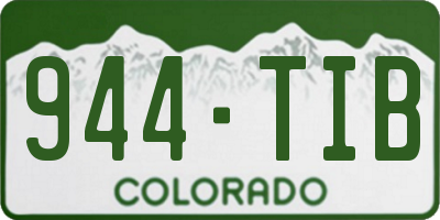 CO license plate 944TIB