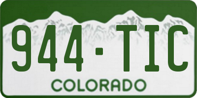 CO license plate 944TIC