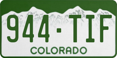 CO license plate 944TIF