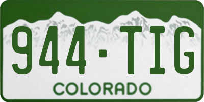 CO license plate 944TIG